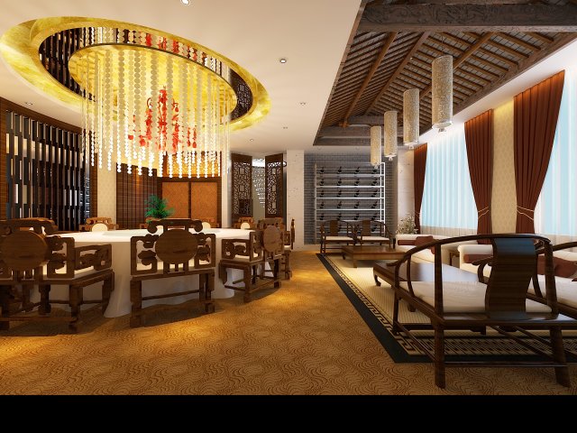restaurant space 141 Modèle 3D .c4d .max .obj .3ds .fbx .stl .blend 