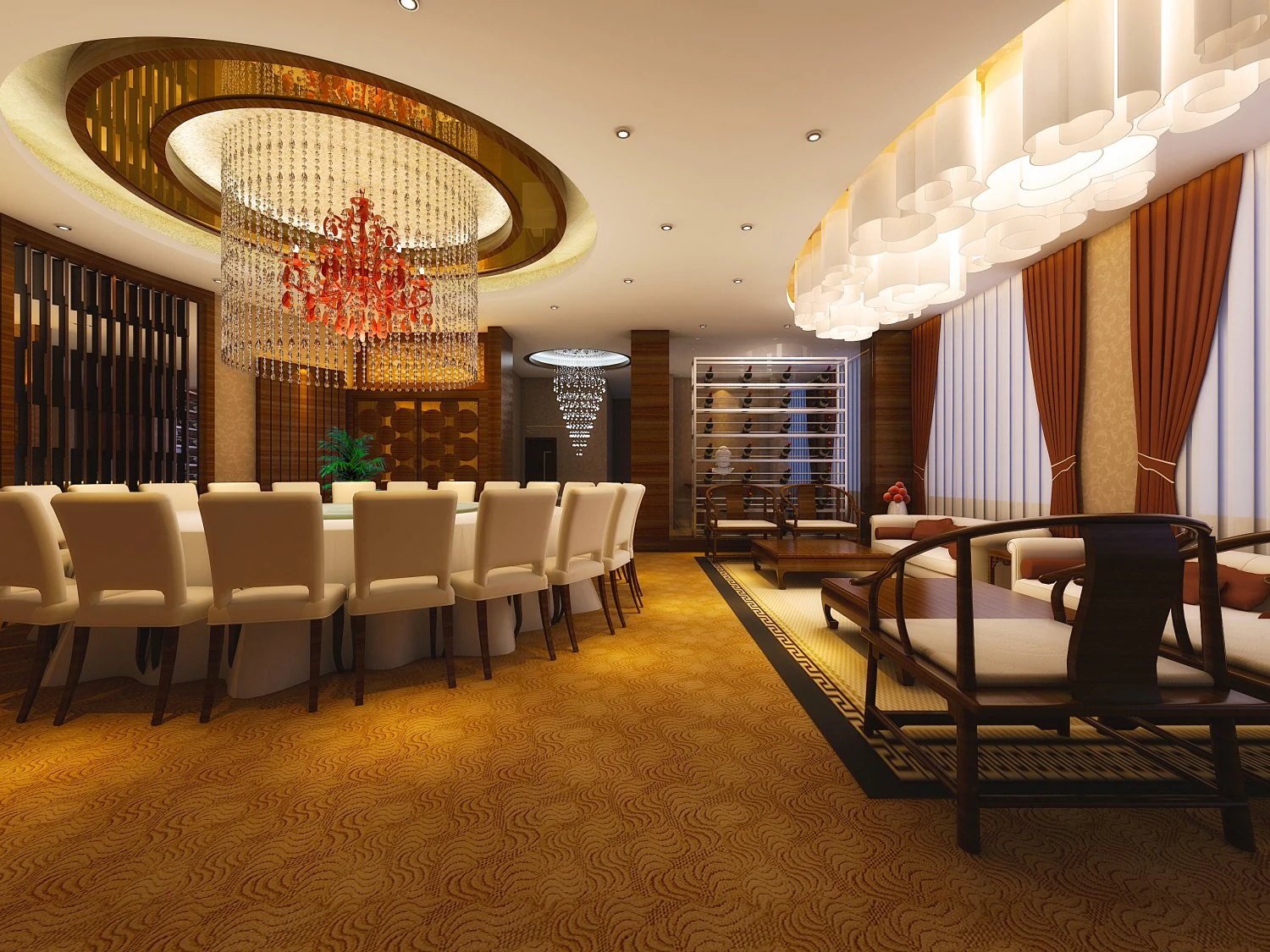 restaurant space 143 3D Model .c4d .max .obj .3ds .fbx .stl .blend