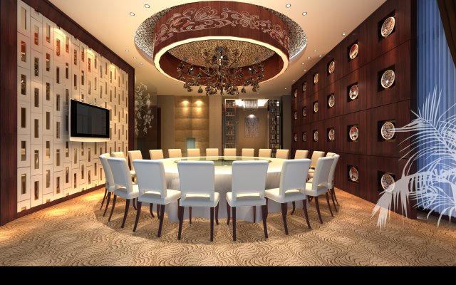 restaurant space 149 3D Model .c4d .max .obj .3ds .fbx .stl .blend 