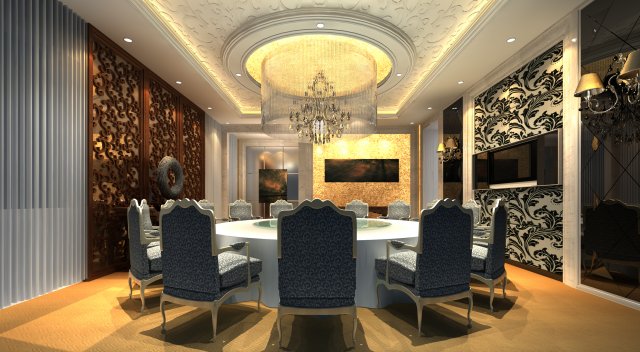 restaurant space 140 3Dモデル .c4d .max .obj .3ds .fbx .stl .blend 