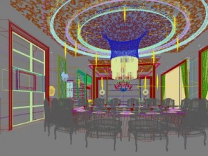 restaurant space 139 Model 3D