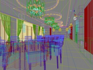 restaurant space 134 Modelo 3D