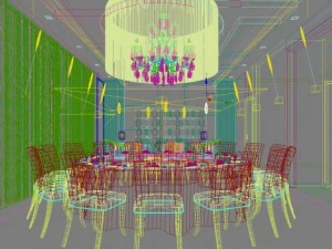 restaurant space 133 3D Model