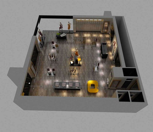 store spaces 004 3D 模型 .c4d .max .obj .3ds .fbx .stl .blend 