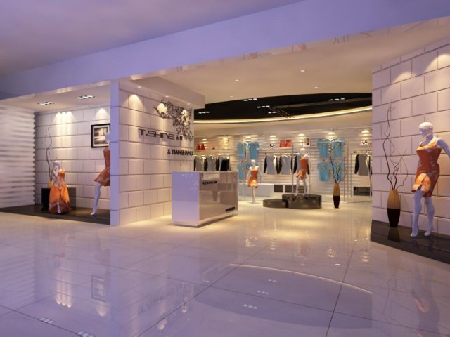 store spaces 007 3D Model .c4d .max .obj .3ds .fbx .stl .blend