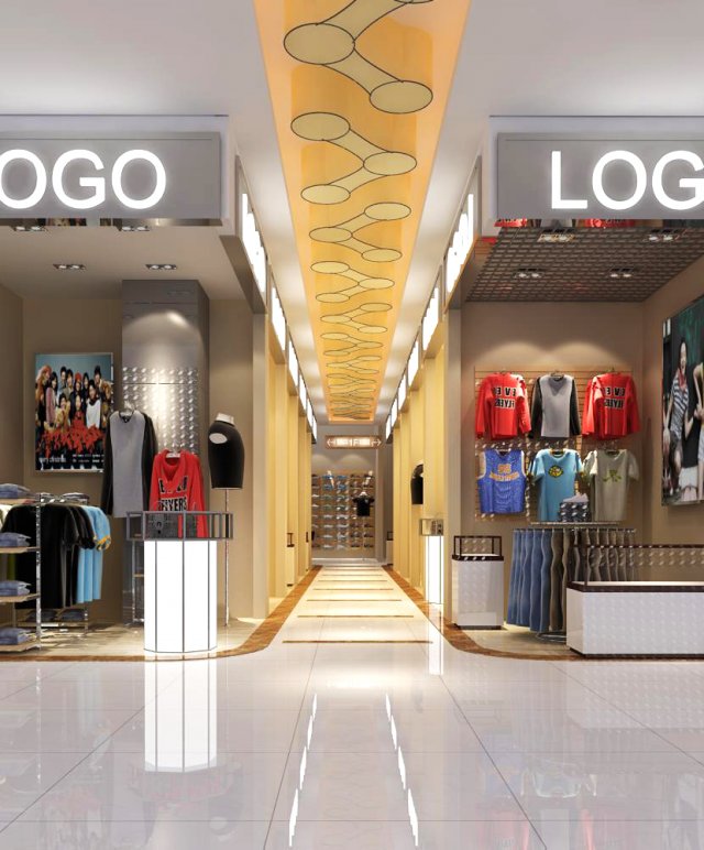 store spaces 028 Model 3D .c4d .max .obj .3ds .fbx .stl .blend 