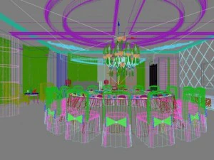 restaurant space 128 3D Model