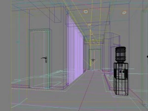 spazi corridoio 007 Modello 3D