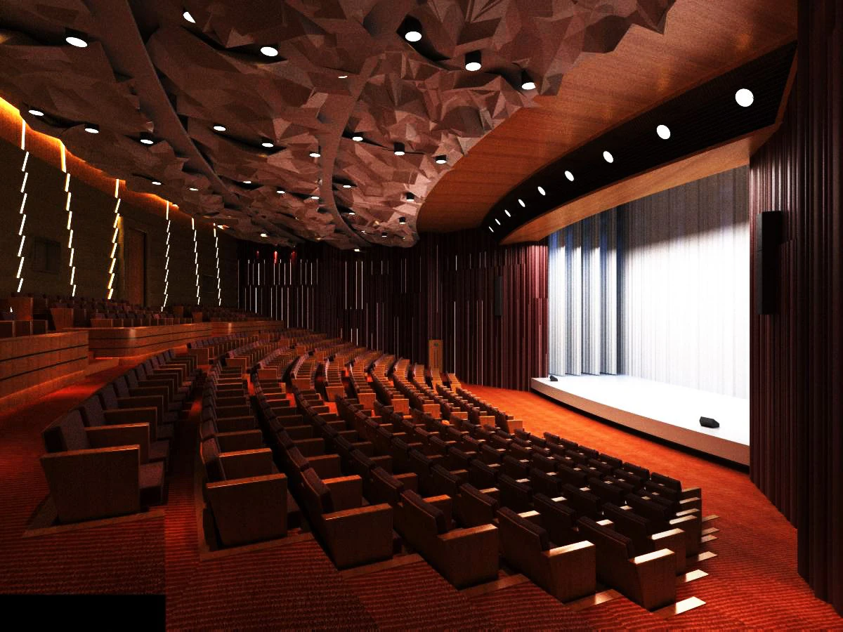 auditorium room space 001 3D Model .c4d .max .obj .3ds .fbx .stl .blend 