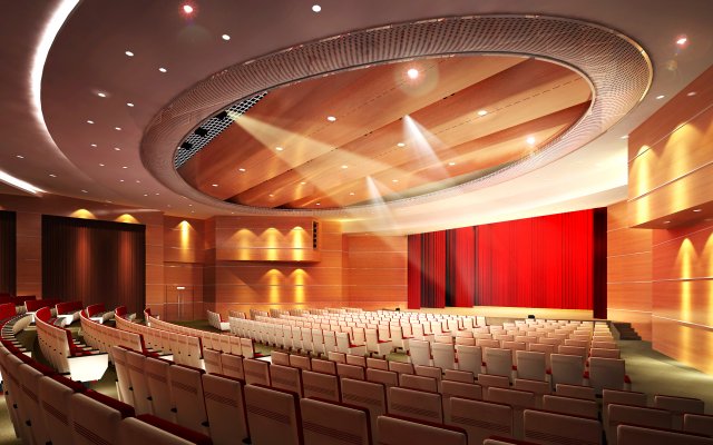 auditorium room space 008 Model 3D .c4d .max .obj .3ds .fbx .stl .blend 