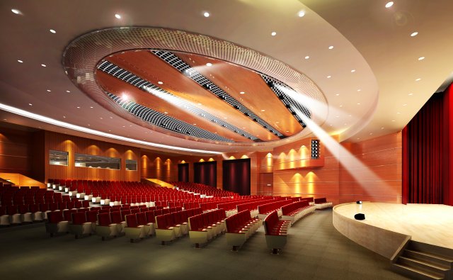 auditorium room space 007 Model 3D .c4d .max .obj .3ds .fbx .stl .blend 