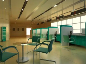 은행 공간 003 3D 모델