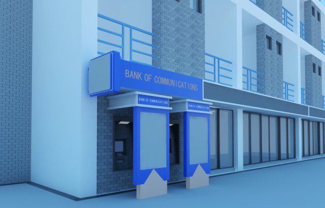 bank space 013 3D Model .c4d .max .obj .3ds .fbx .stl .blend 