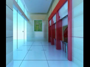 은행 공간 016 3D 모델