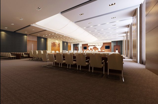 conference spaces 019 3D Model .c4d .max .obj .3ds .fbx .stl .blend 