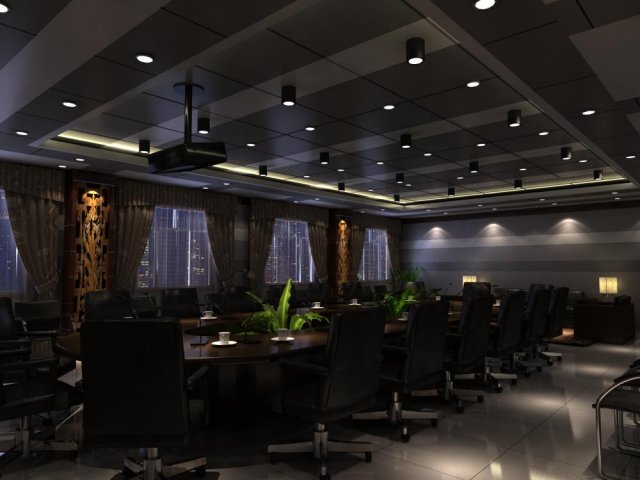 conference spaces 020 3D Модель .c4d .max .obj .3ds .fbx .stl .blend 