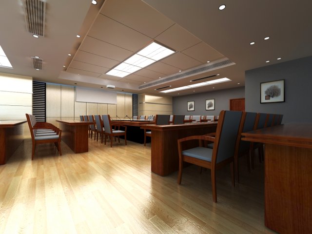 conference spaces 070 3D Model .c4d .max .obj .3ds .fbx .stl .blend 