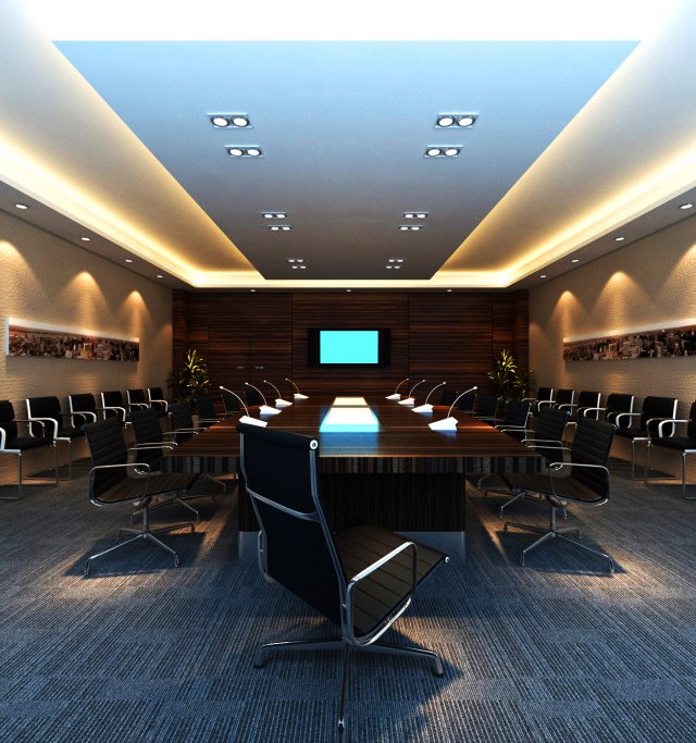 conference spaces 009 Model 3D .c4d .max .obj .3ds .fbx .stl .blend 