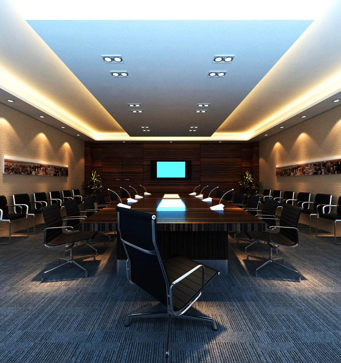 conference spaces 009 3D Model .c4d .max .obj .3ds .fbx .stl .blend 