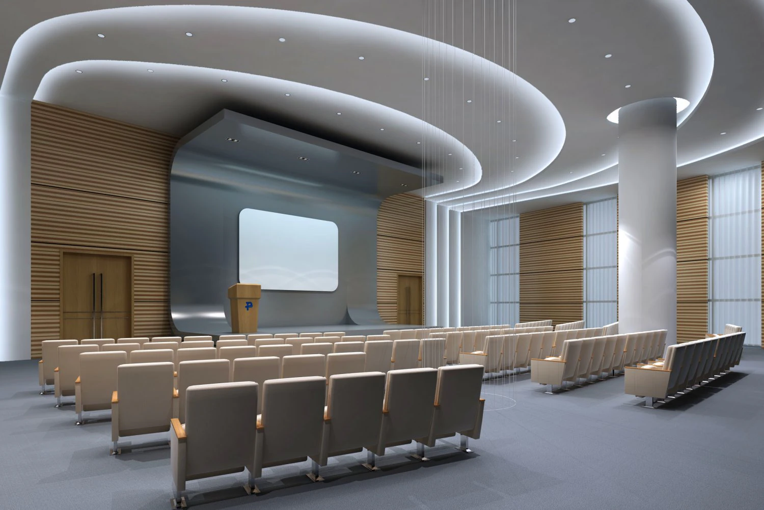 conference spaces 011 3D Model .c4d .max .obj .3ds .fbx .stl .blend 