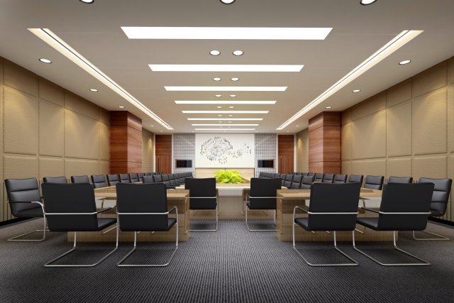 conference spaces 014 Model 3D .c4d .max .obj .3ds .fbx .stl .blend 