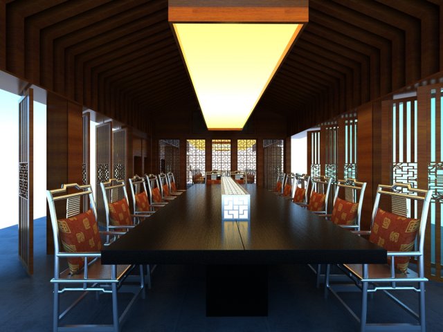 conference spaces 080 3D Модель .c4d .max .obj .3ds .fbx .stl .blend 