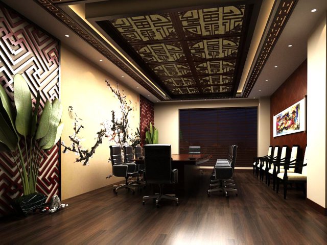 conference spaces 052 3D Model .c4d .max .obj .3ds .fbx .stl .blend 