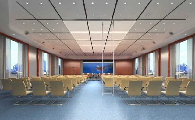 conference spaces 067 3D Модель .c4d .max .obj .3ds .fbx .stl .blend 