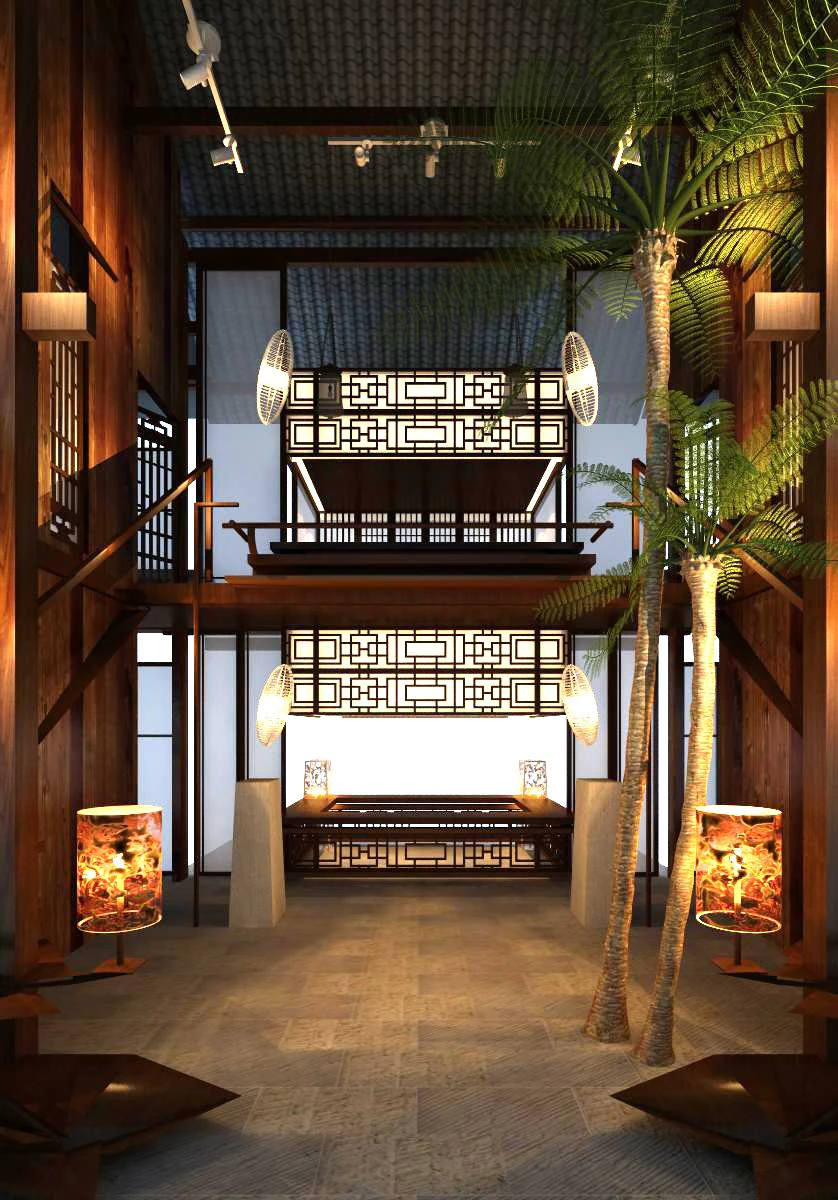 lobby space 022 3D Model .c4d .max .obj .3ds .fbx .stl .blend