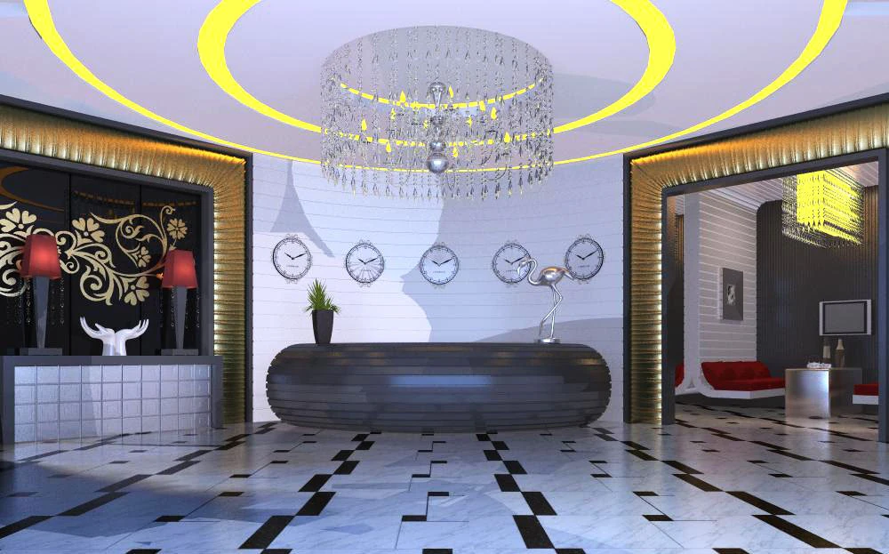 lobby space 059 3D Model .c4d .max .obj .3ds .fbx .stl .blend