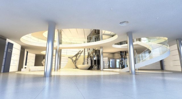 lobby space 056 3D Модель .c4d .max .obj .3ds .fbx .stl .blend