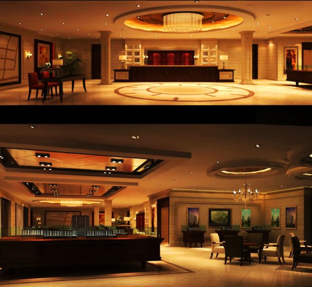 lobby space 076 Modelo 3D .c4d .max .obj .3ds .fbx .stl .blend