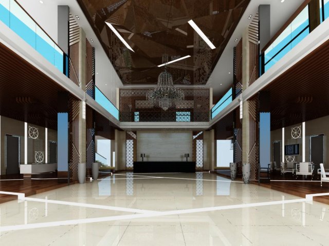 lobby space 046 Model 3D .c4d .max .obj .3ds .fbx .stl .blend