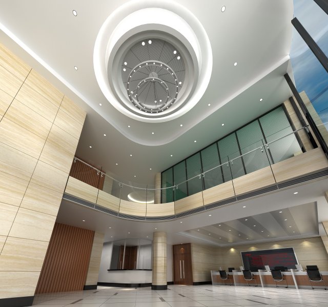 lobby space 026 Modello 3D .c4d .max .obj .3ds .fbx .stl .blend