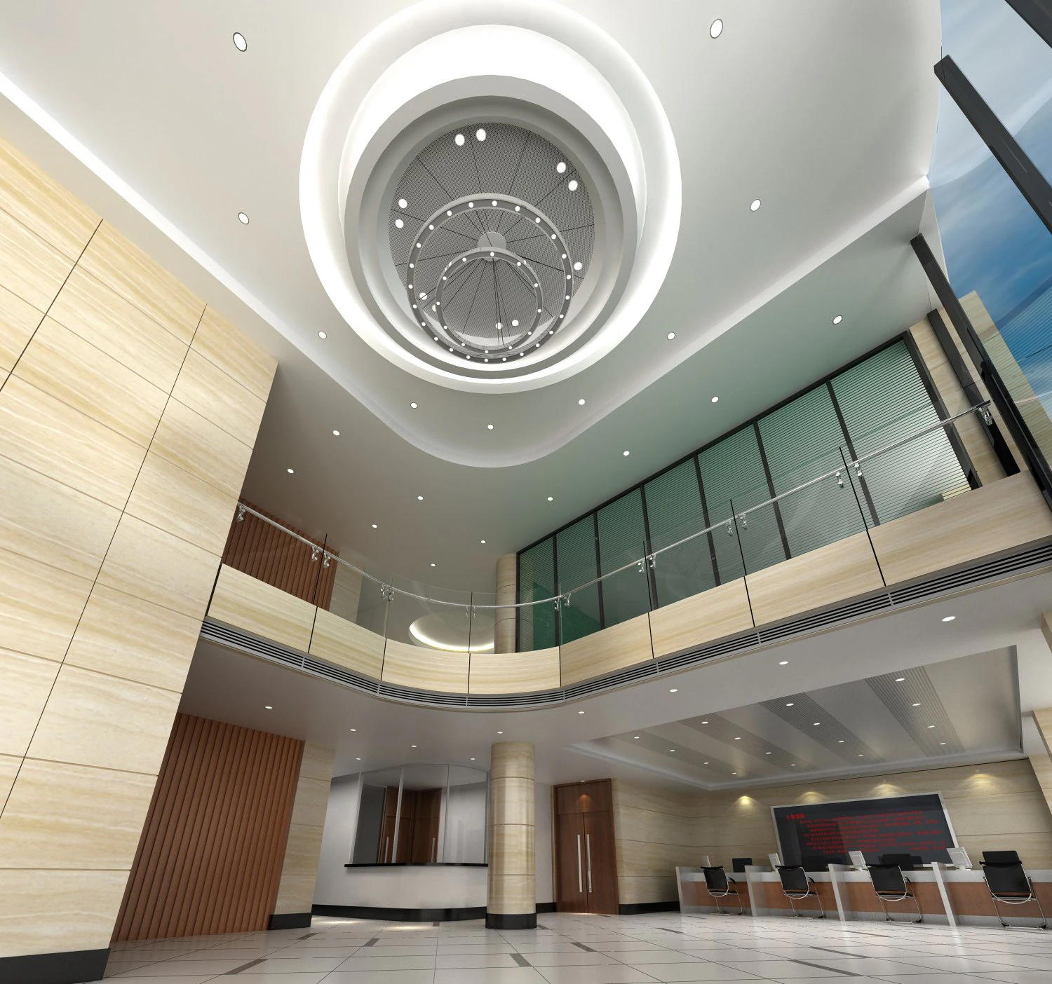 lobby space 026 3D Model .c4d .max .obj .3ds .fbx .stl .blend 