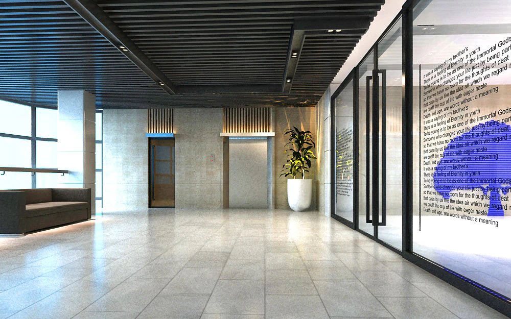 lobby space 013 3D Model .c4d .max .obj .3ds .fbx .stl .blend 