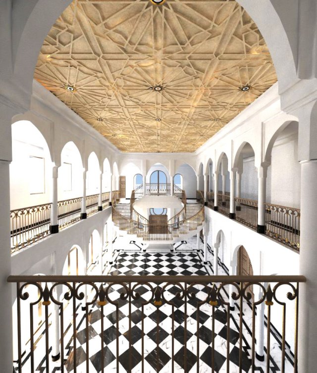 lobby space 077 Modelo 3D .c4d .max .obj .3ds .fbx .stl .blend 