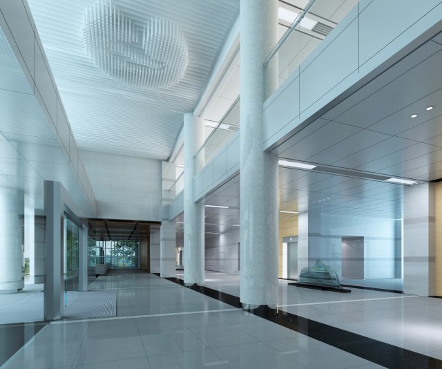 lobby space 019 3D 模型 .c4d .max .obj .3ds .fbx .stl .blend 