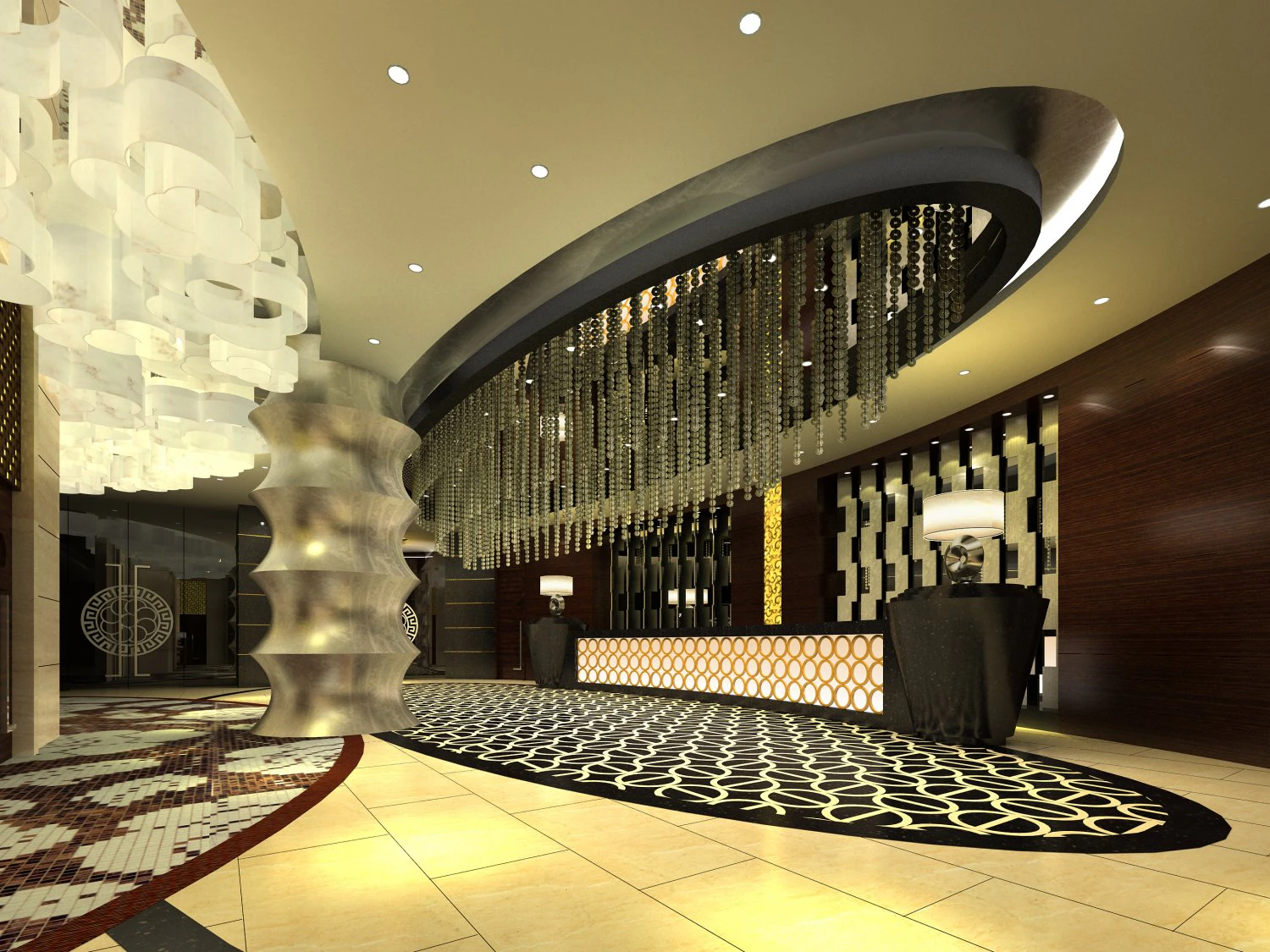 lobby space 032 3D Model .c4d .max .obj .3ds .fbx .stl .blend