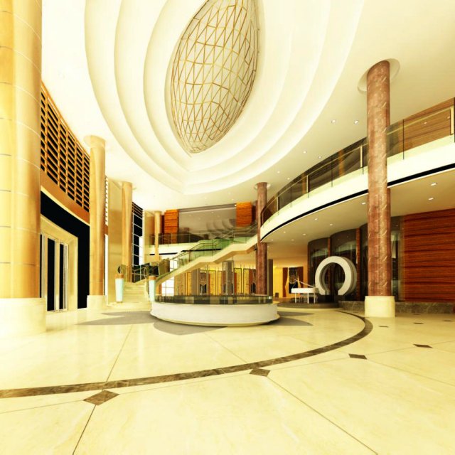 lobby space 029 Modèle 3D .c4d .max .obj .3ds .fbx .stl .blend 