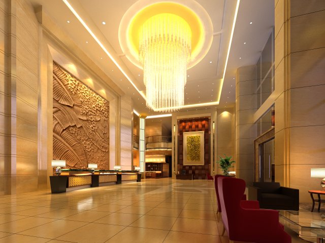 lobby space 031 Model 3D .c4d .max .obj .3ds .fbx .stl .blend 