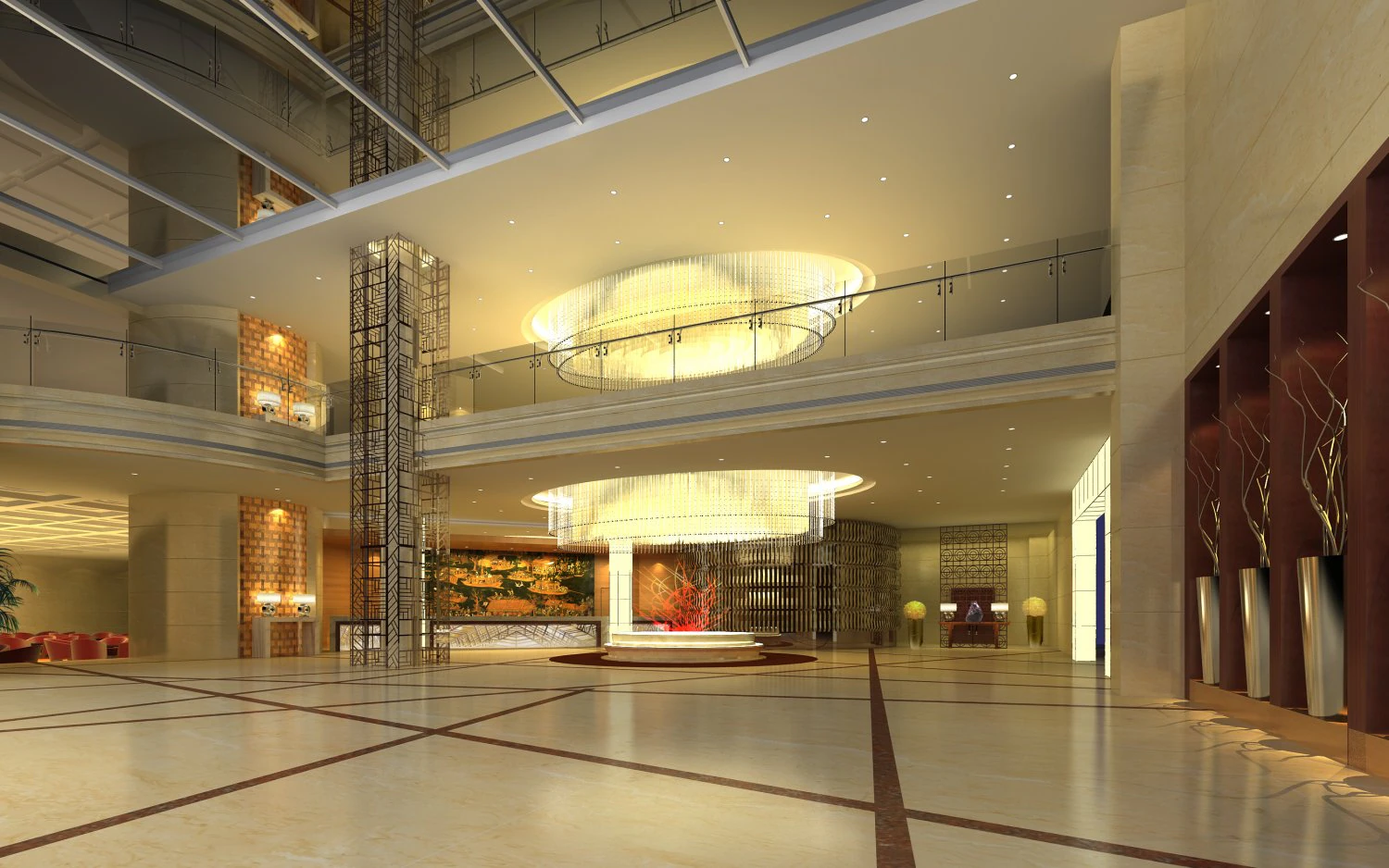 lobby space 042 3D Model .c4d .max .obj .3ds .fbx .stl .blend 