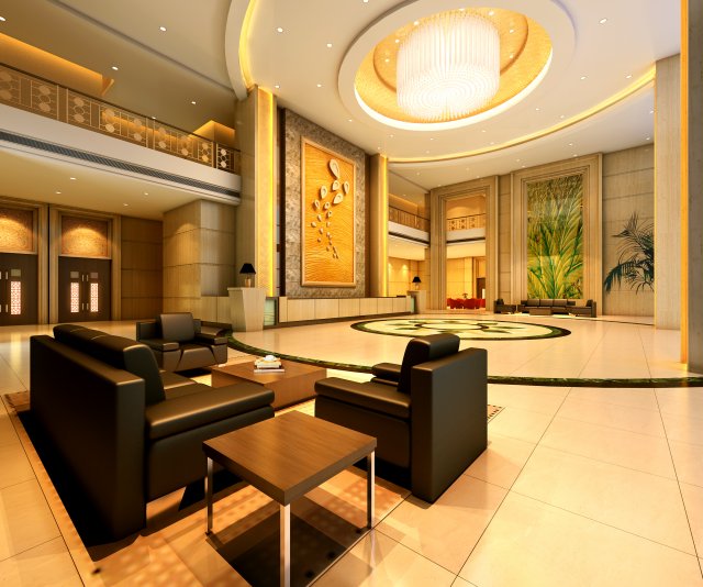lobby space 044 3D Model .c4d .max .obj .3ds .fbx .stl .blend 