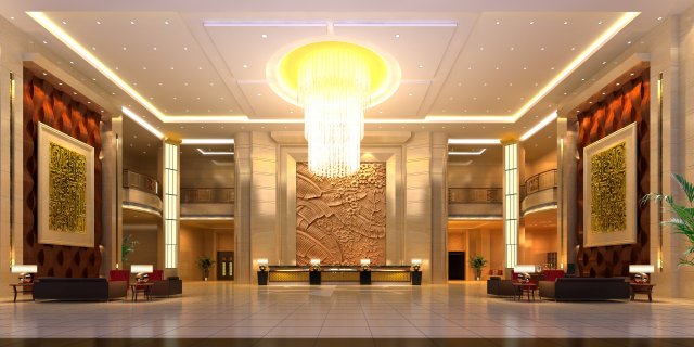 lobby space 045 3D 모델 .c4d .max .obj .3ds .fbx .stl .blend 