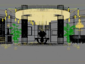 lobby space 062 Modello 3D