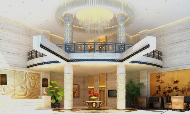 lobby space 063 3D 模型 .c4d .max .obj .3ds .fbx .stl .blend 