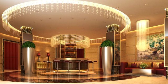 lobby space 064 3D Model .c4d .max .obj .3ds .fbx .stl .blend 