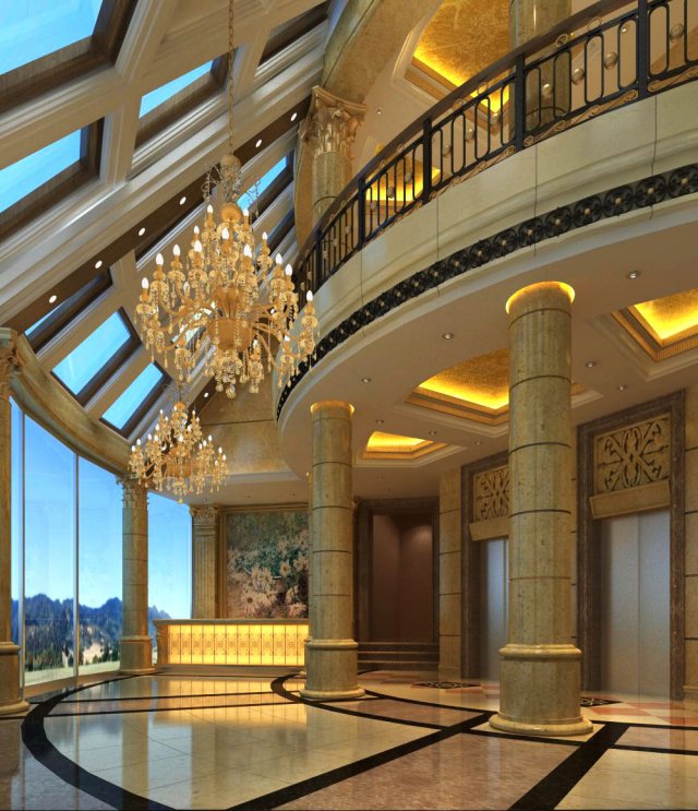 lobby space 066 Modèle 3D .c4d .max .obj .3ds .fbx .stl .blend 