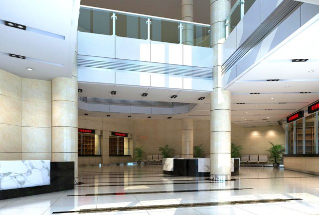 lobby space 072 Model 3D .c4d .max .obj .3ds .fbx .stl .blend