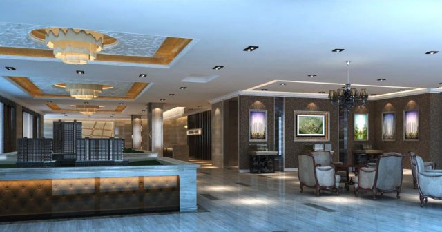lobby space 075 3Dモデル .c4d .max .obj .3ds .fbx .stl .blend